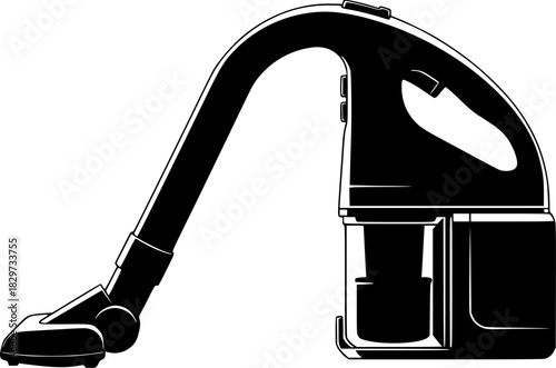  silhouette of an upright vacuum cleaner