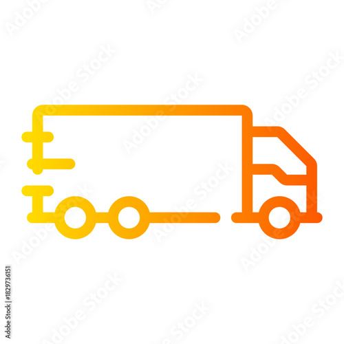 delivery truck gradient icon