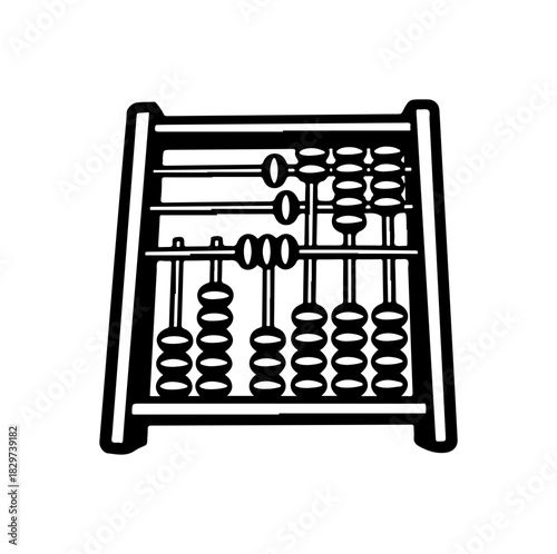 Vintage abacus math tool for calculation and education, representing traditional learning, financial literacy, and classic arithmetic skill development