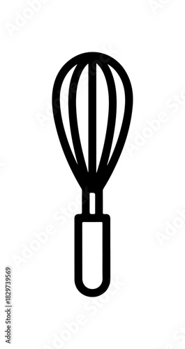 Whisk icon perfect for culinary businesses, food blogs, and recipe apps seeking a simple, elegant design element for baking and cooking projects