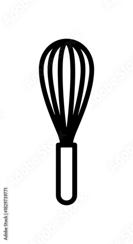 Whisk it up! A simple, clean whisk icon perfect for culinary designs, baking blogs, and kitchenware marketing; ready to add a touch of home cooking