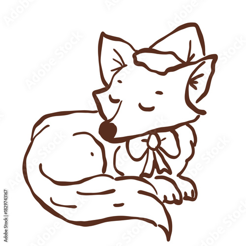 Sleepy Winter Fox Resting Peacefully by the Cozy Castle Hearth Wrapped in Warm Soft Dreams