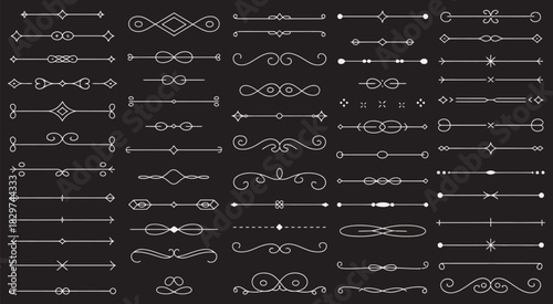 Elegant Decorative Lines and Dividers Collection Design Elements for Projects