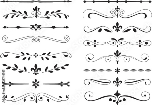 Elegant Ornate Dividers and Decorative Elements for Design Projects