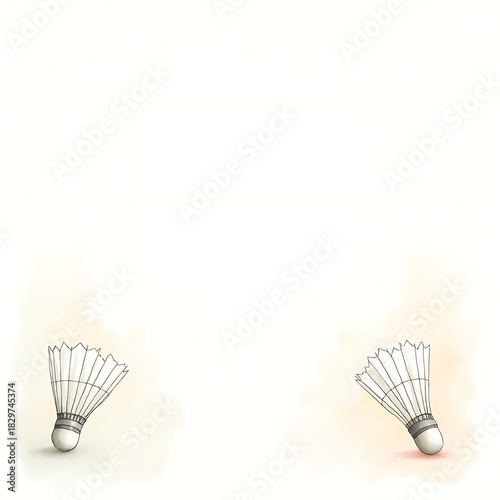 Badminton Shuttlecock Frame Background