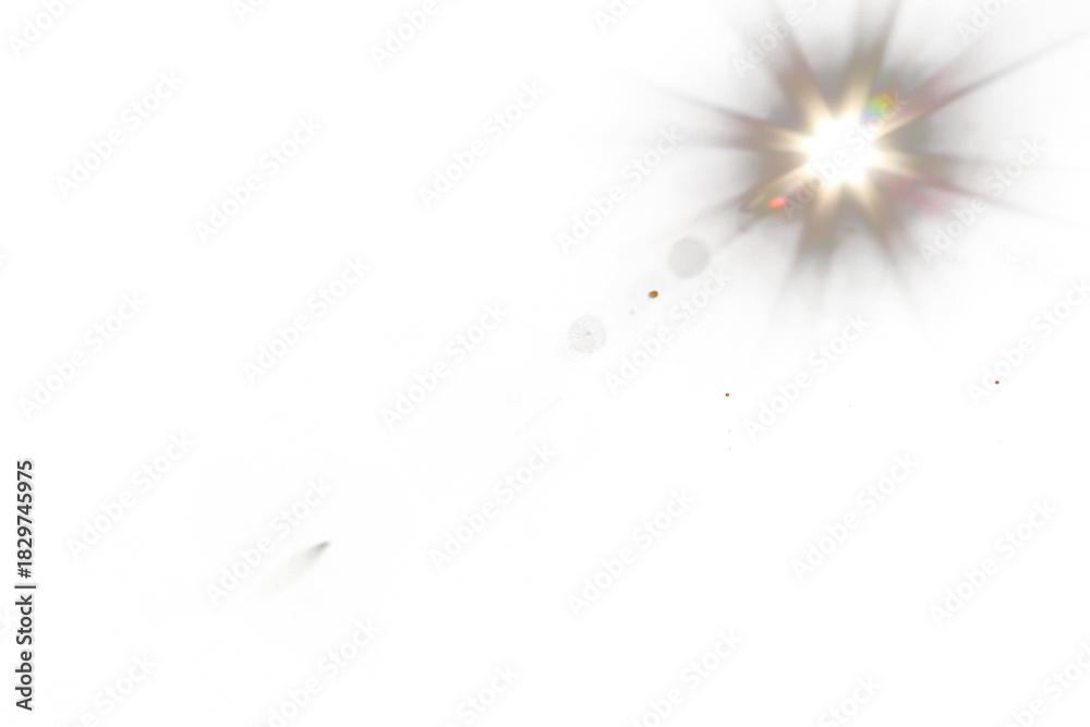 Fototapeta premium Sun Burst Flare PNG – Bright Lens Glow Overlay, Golden Light Spark Effect for Photo Manipulation, Retouching & Creative Design Work