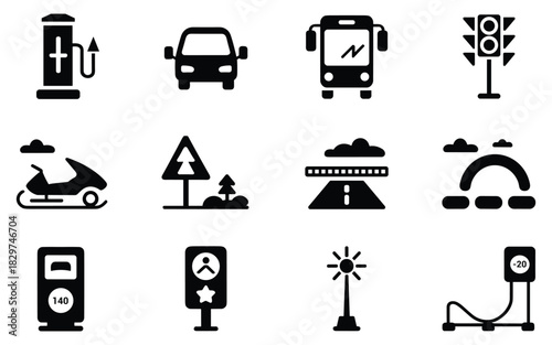 Icons of Electric Transport, Sustainable Mobility, and Renewable Energy Systems