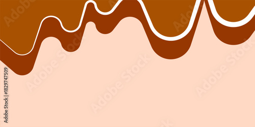 abstract liquid shape with smooth curves and dripping edges, resembling melted paint or soft ink. This colourful flowing element works as a modern graphic frame or artistic blob for design use