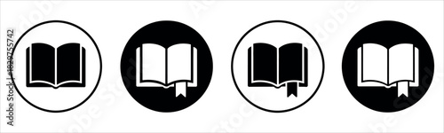 Unlock knowledge with these bold book icons, perfect for education and learning designs, adding a touch of academic style to any project or website.