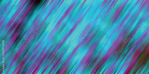 Vibrant abstract background with diagonal streaks of turquoise, magenta, and deep blue, creating a psychedelic and energetic visual effect suitable for modern graphic design
