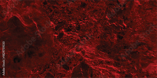 Intense deep red abstract background with dark veins and granular texture resembling natural stone or volcanic rock, offering a dramatic and powerful visual for design projects