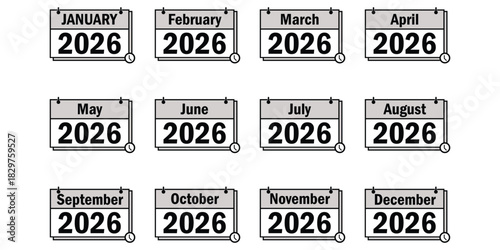 Name of 12 Month with year of 2026