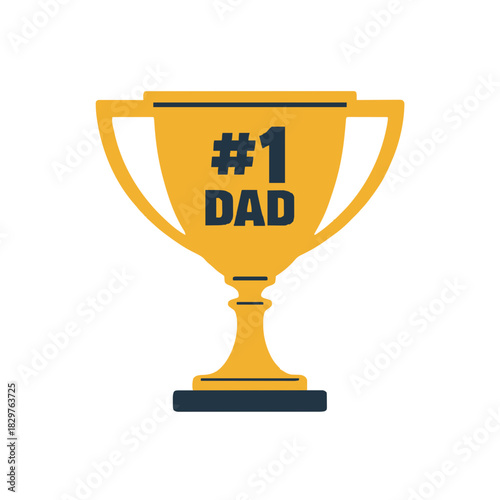 Number one Dad trophy celebration Fathers Day gift