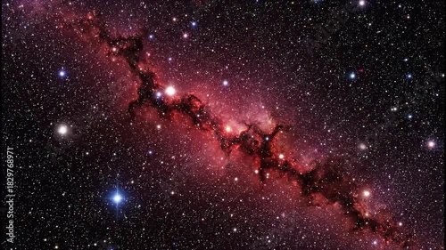 Stunning cosmic nebula dancing across the star-filled sky, perfect for science fiction, astronomy, or space exploration projects