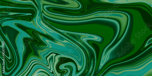 Green fluid art marbling paint textured background. Abstract creative fluid colors. Abstract liquid colorful texture for background, patterns. Abstract background liquid, Marble liquid wave .