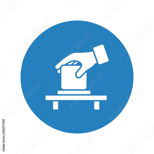 Election voting ballot box icon   democratic process Vector