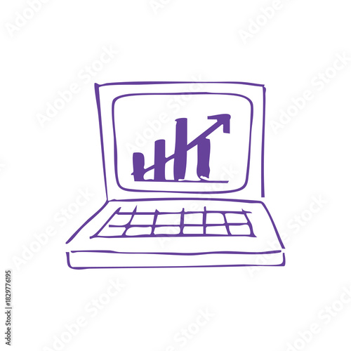 Growing Business Graph Illustration