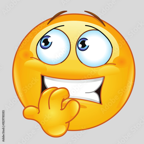 Highly Excited and Surprised Emoji with Wide Eyes and Hand Near Mouth.
​ emoji, excited, surprised, amaze, wow, happy, glee, positive emotion, 3D render, expressive, shock, emotion, feeling.