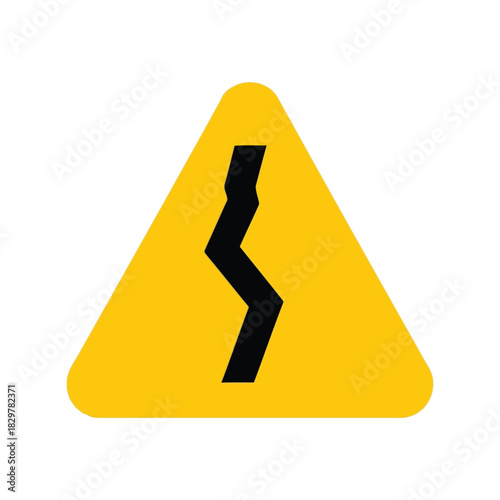High voltage electrical hazard warning sign symbol icon Vector