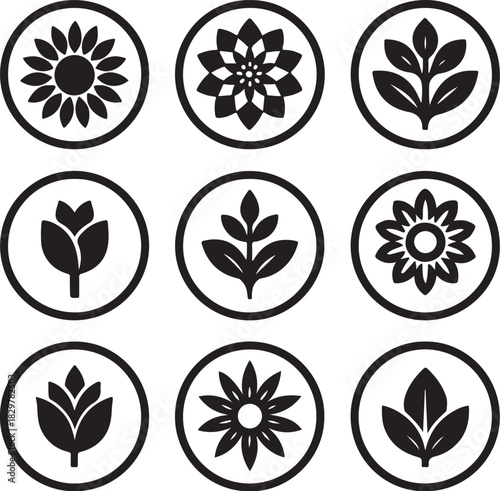 Sunflower Sigil Circle Bundle.eps