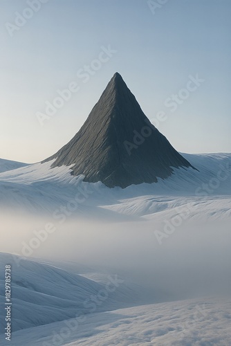 Needle peak above white mantle