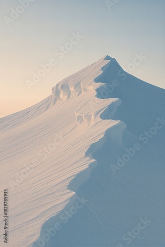 Wind-sculpted dune ridge at dawn