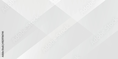 A modern abstract background featuring overlapping geometric shapes and diagonal lines in shades of white and light gray.