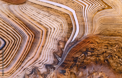 orange and brown agate fine structure close-up