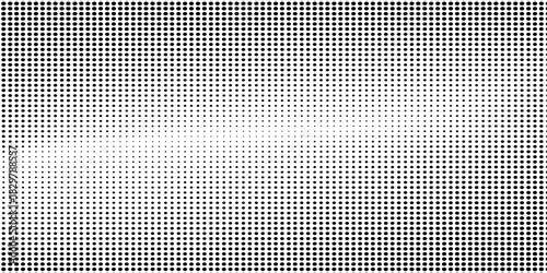 Grunge halftone gradient texture. Fading grit noise background. Sandy gritty wallpaper. Retro pixelated backdrop. Black and white anime or manga comic overlay. Vector textured graphic design