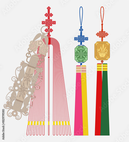 Norigae, Korea traditional ornaments worn(knot) for women