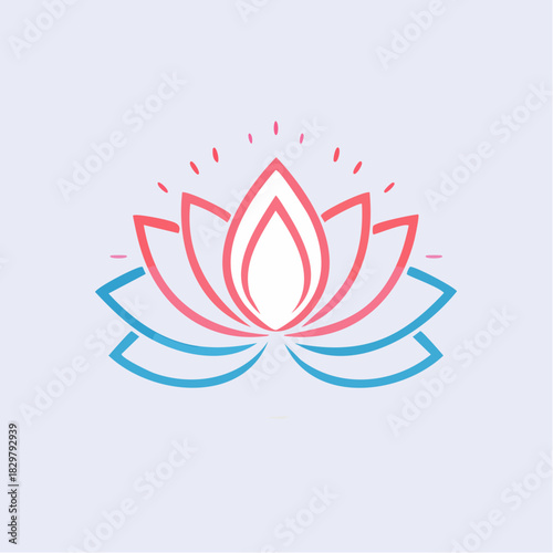 Elegant lotus flower illustration showcasing serenity and spiritual awakening design