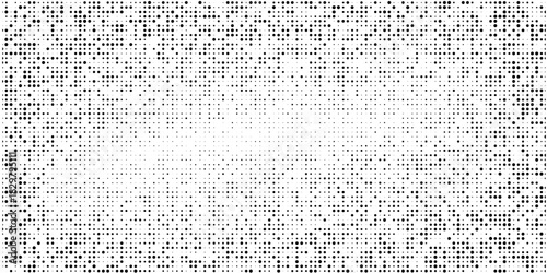 Grunge halftone gradient texture. Fading grit noise background. Sandy gritty wallpaper. Retro pixelated backdrop. Black and white anime or manga comic overlay. Vector textured graphic design