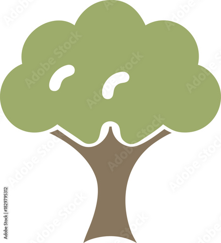 Vector icon of an olive tree.