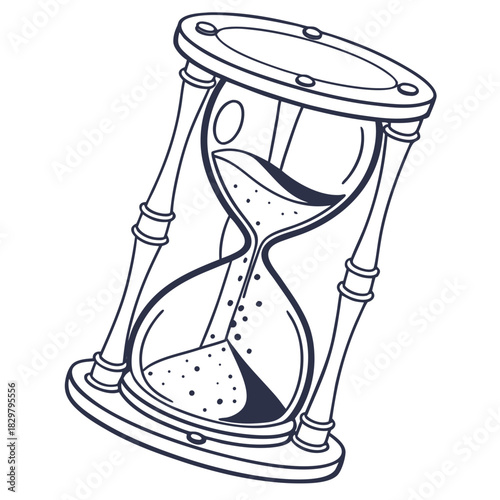 Hourglass with sand running through it