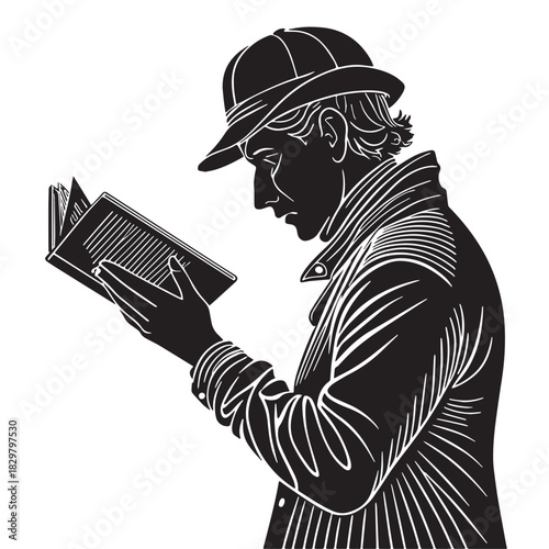 Black publishing Silhouette Vector, High Quality Illustration on White Background