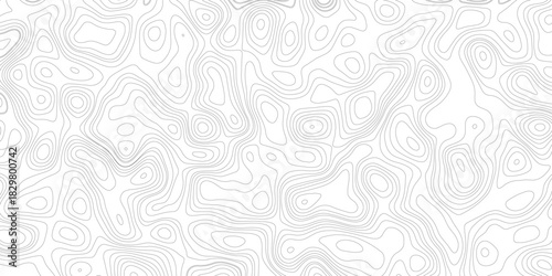 PrintTopographic map background geographic line map with elevation assignments. Modern design with White background with topographic wavy pattern design.paper texture Imitation of a geographical map s