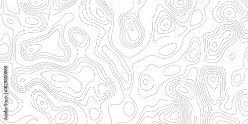 Topographic map background geographic line map with elevation assignments. Modern design with White background with topographic wavy pattern design.paper texture Imitation of a geographical map shades