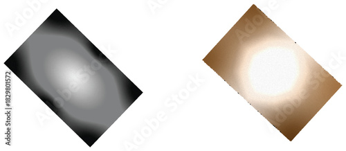 Black and white 3D render of an arrow sign on a blank sheet template with a paper corner curl and shadow