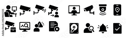 Office Surveillance Icons