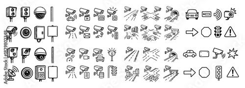 Traffic and security camera icons