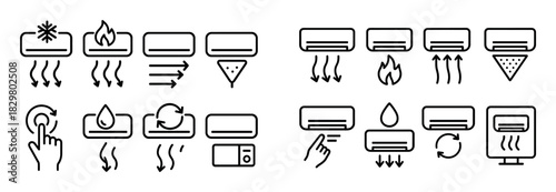 Minimalist Aircon Icon Set