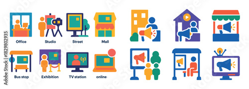 Advertising Icons Grid