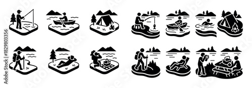 Lake Activities Icons
