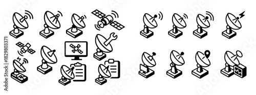 Satellite Communication Icons