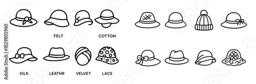 Minimalist Hat Icons