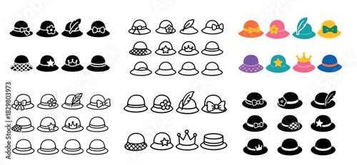 Variety of stylish hat designs