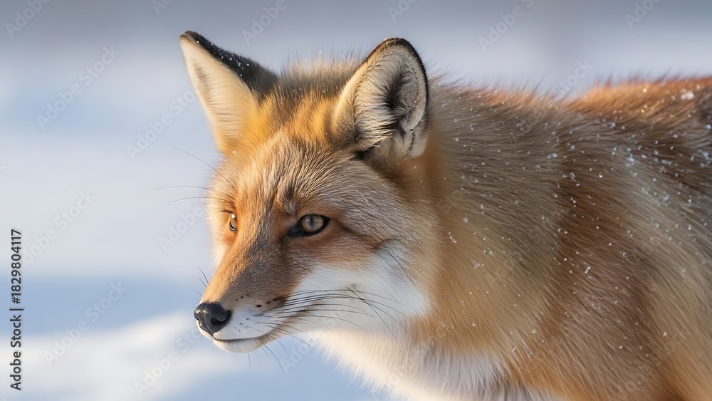 Fototapeta premium Camels Walking in Desert at Sunset