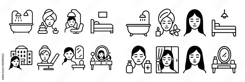 Obraz premium Face Care Icons