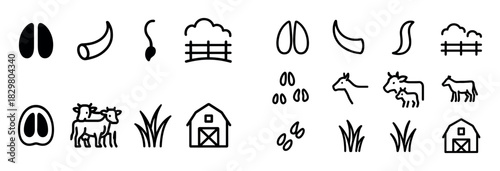 Hoofed Animal Icons