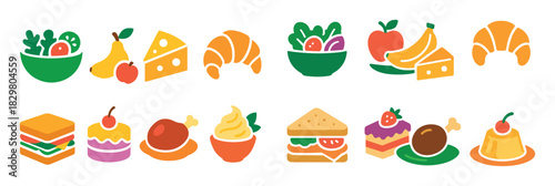 Colorful Buffet Icons